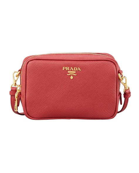 prada saffiano crossbody red|authentic prada crossbody.